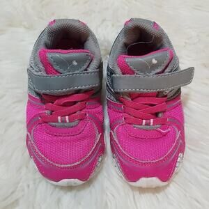 Toddler Girls Pink And Grey Athletic Sneakers